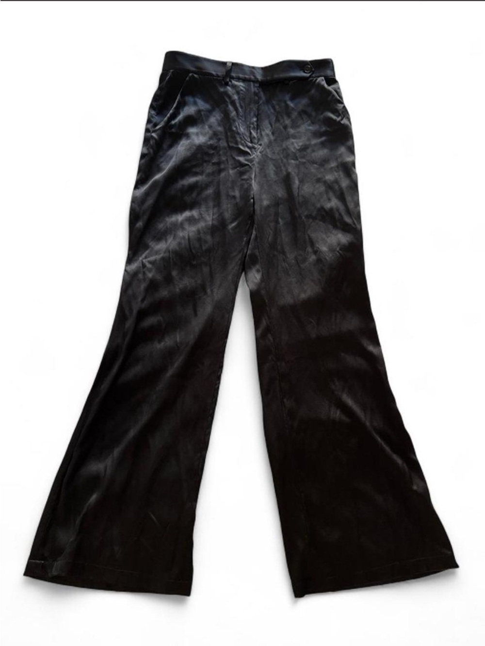 Lilysilk High Waisted Mulberry Silk Black Trouser Pants Size 4